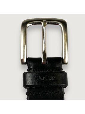 Fossil Genuine Leather Belt Size 36 Black EUC Hold Your Pants Up In Style